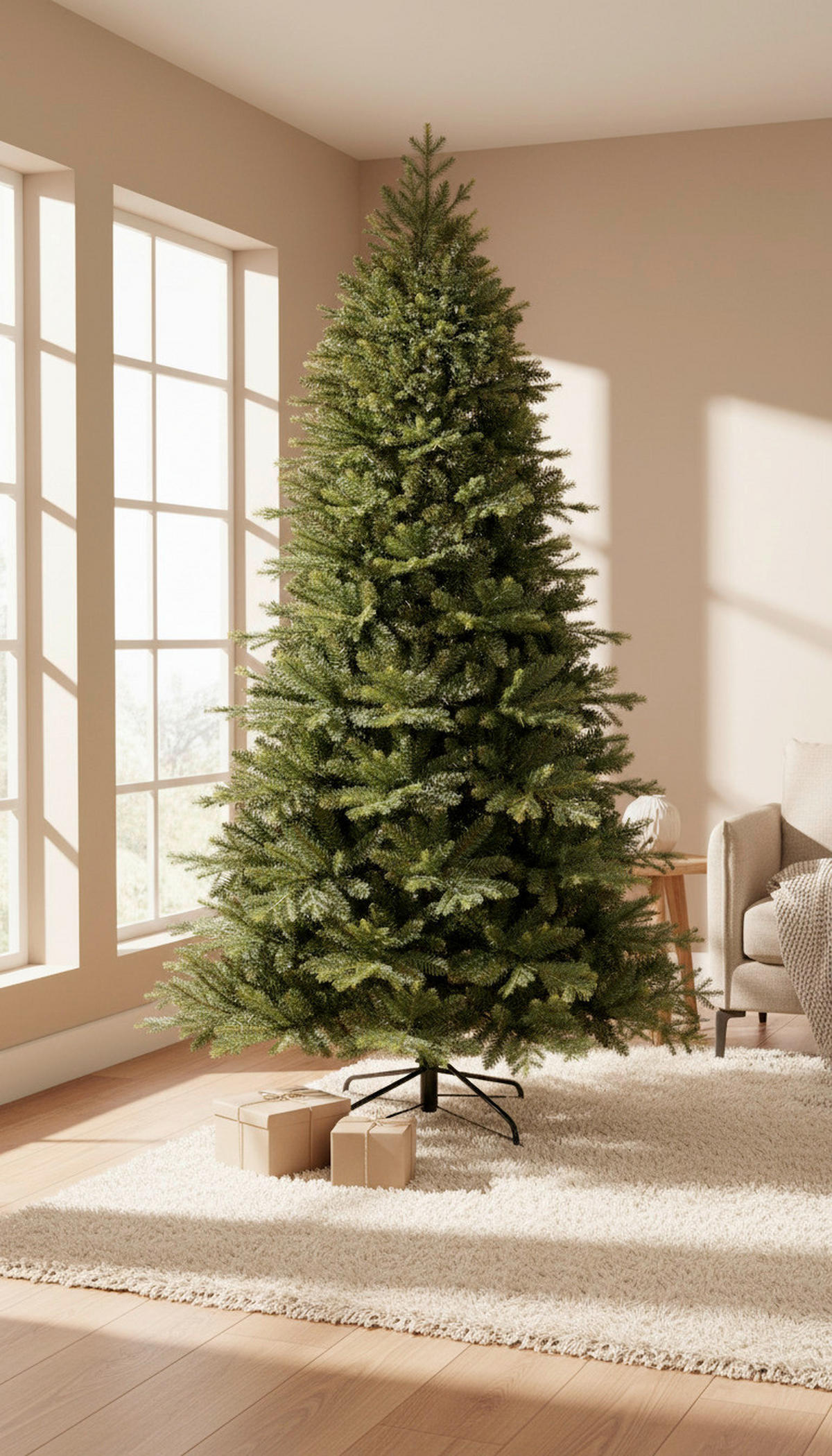 WEIHNACHTSBAUM 180 cm  - Dunkelgrün, Basics, Kunststoff/Metall (109/180cm)