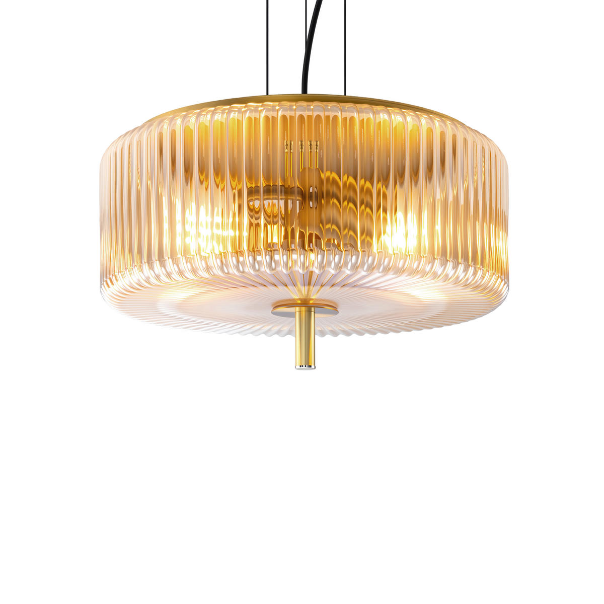 HÄNGELEUCHTE 30/120 cm  - Bernsteinfarben, Trend, Glas/Metall (30/120cm) - Collet's Monde