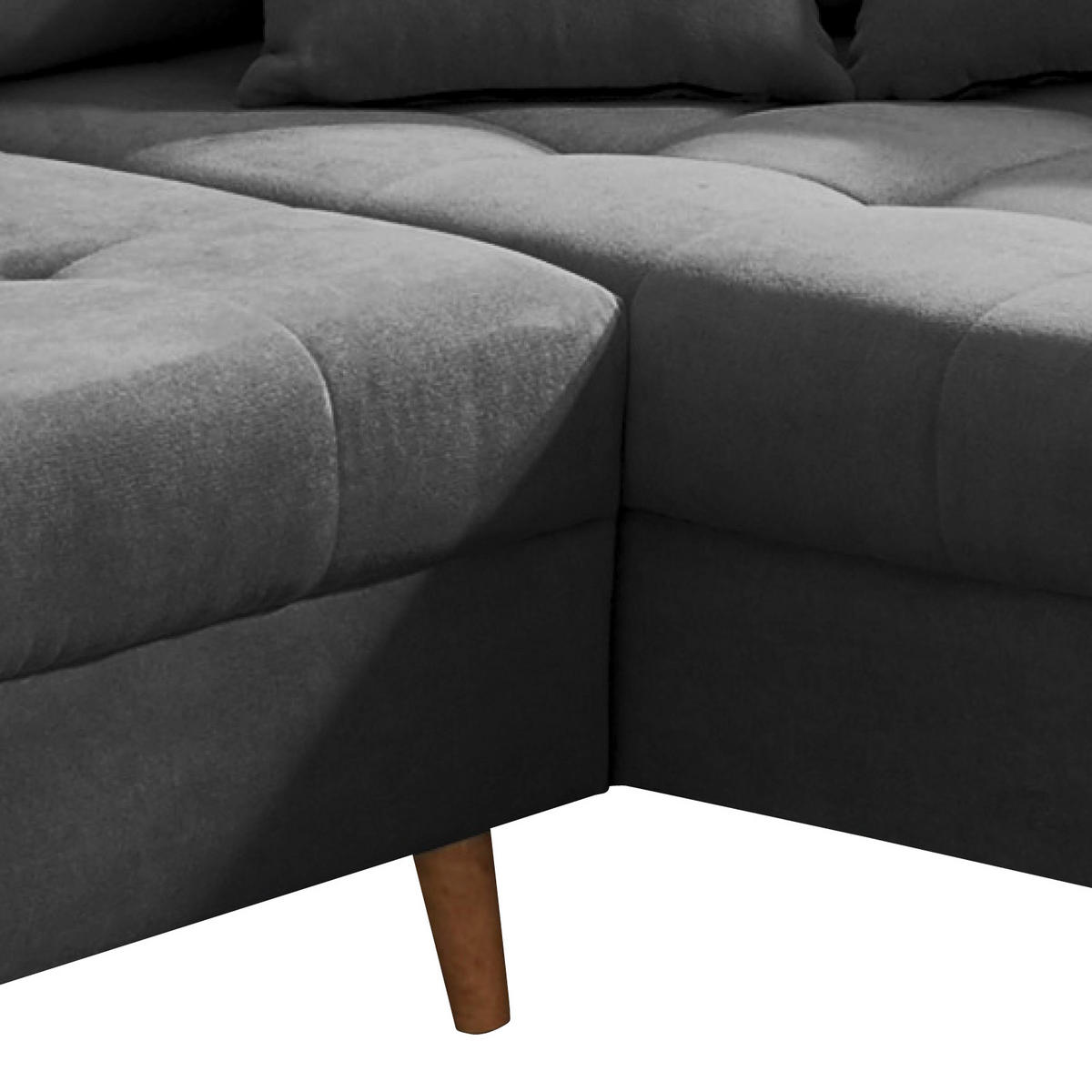KUTNA GARNITURA tekstil, drvni materijal  antracit   - boje bora/antracit, Konvencionalno, drvni materijal/tekstil (249/175cm) - MID.YOU