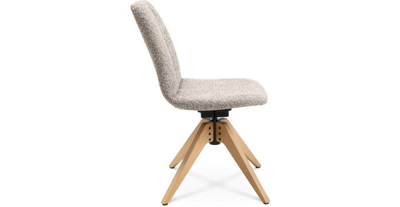 STUHL in Webstoff Holz, Textil - Eichefarben/Creme, Design, Holz/Textil (46/82,5-85,25/55cm) - Johann Jakob