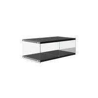BEISTELLTISCH in Holz, Glas 120/45/60 cm  - Schwarz, Design, Glas/Holz (120/45/60cm) - Kayoom