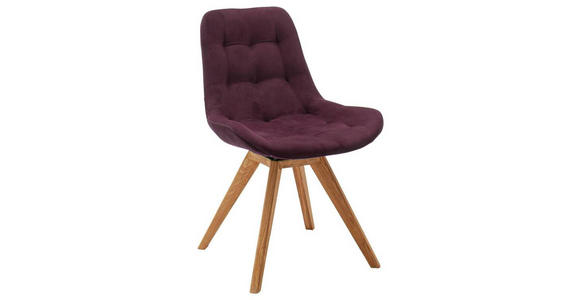 STUHL Flachgewebe Bordeaux - Bordeaux, KONVENTIONELL, Holz/Textil (56/84/63cm) - Carryhome