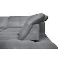 ECKSOFA Grau Flachgewebe  - Schwarz/Grau, Design, Textil/Metall (242/313cm) - Xora