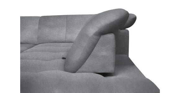 ECKSOFA Grau Flachgewebe - Schwarz/Grau, Design, Textil/Metall (242/313cm) - Xora