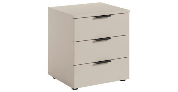 NACHTSCHRANK 45/61/40 cm - Kaschmir/Schwarz, Basics, Holzwerkstoff/Kunststoff (45/61/40cm) - Carryhome