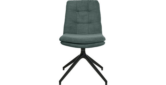 STUHL - Schwarz/Grün, Design, Textil/Metall (49/90/68cm) - Johann Jakob