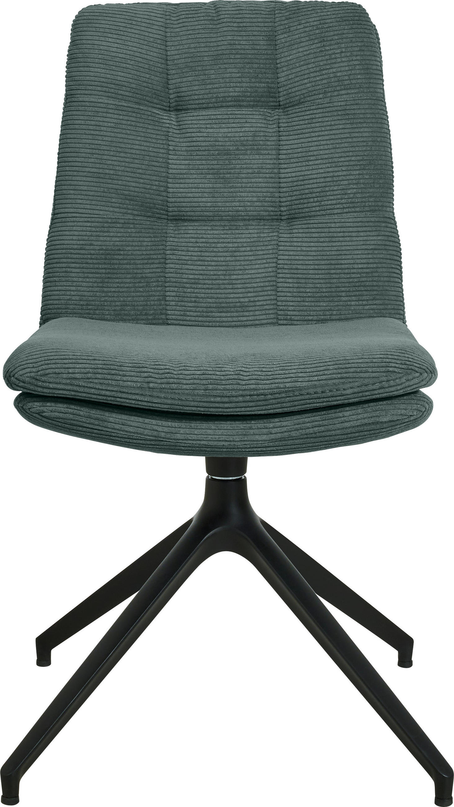 STUHL  in Cord  - Schwarz/Grün, Design, Textil/Metall (49/90/68cm) - Johann Jakob