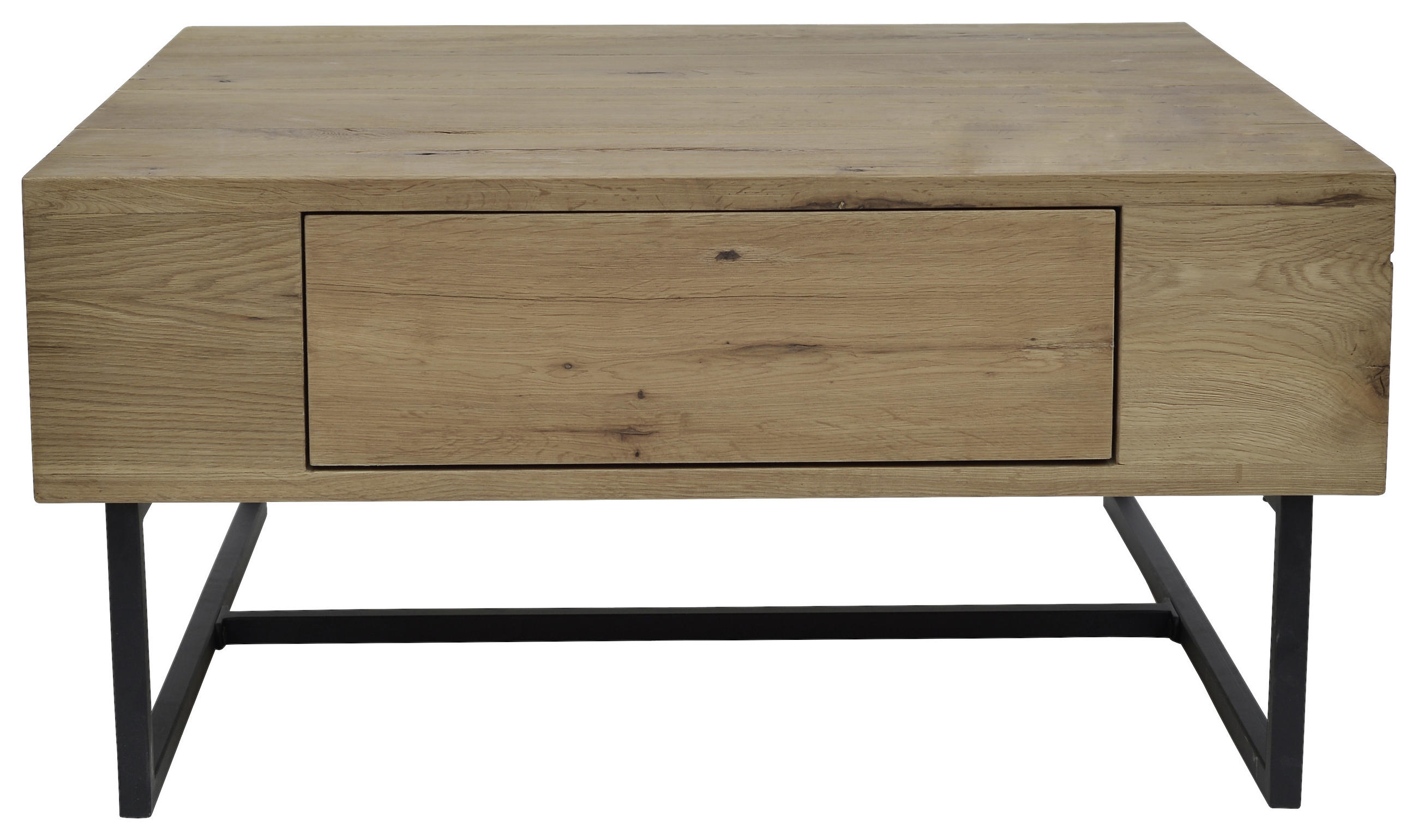 COUCHTISCH in Holz, Metall, Holzwerkstoff 80/79,4/40 cm  - Eichefarben/Schwarz, Design, Holz/Holzwerkstoff (80/79,4/40cm) - Novel