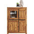 HIGHBOARD Akazie furniert, Schichtholz antik, Glanz Akaziefarben - Klar/Akaziefarben, Trend, Glas/Holz (101/138/40cm) - Landscape