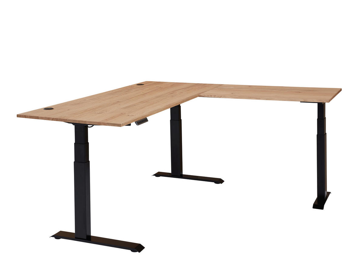 ECKSCHREIBTISCH 185/177/64-129 cm  in Eiche Artisan  - Eiche Artisan, Modern, Holzwerkstoff (185/177/64-129cm) - MID.YOU