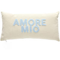 ZIERKISSEN 25/50 cm  - Blau/Weiß, Basics, Textil (25/50cm)