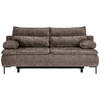 BOXSPRINGSOFA in Webstoff Taupe  - Taupe/Schwarz, Design, Textil/Metall (202/93/100cm) - Novel