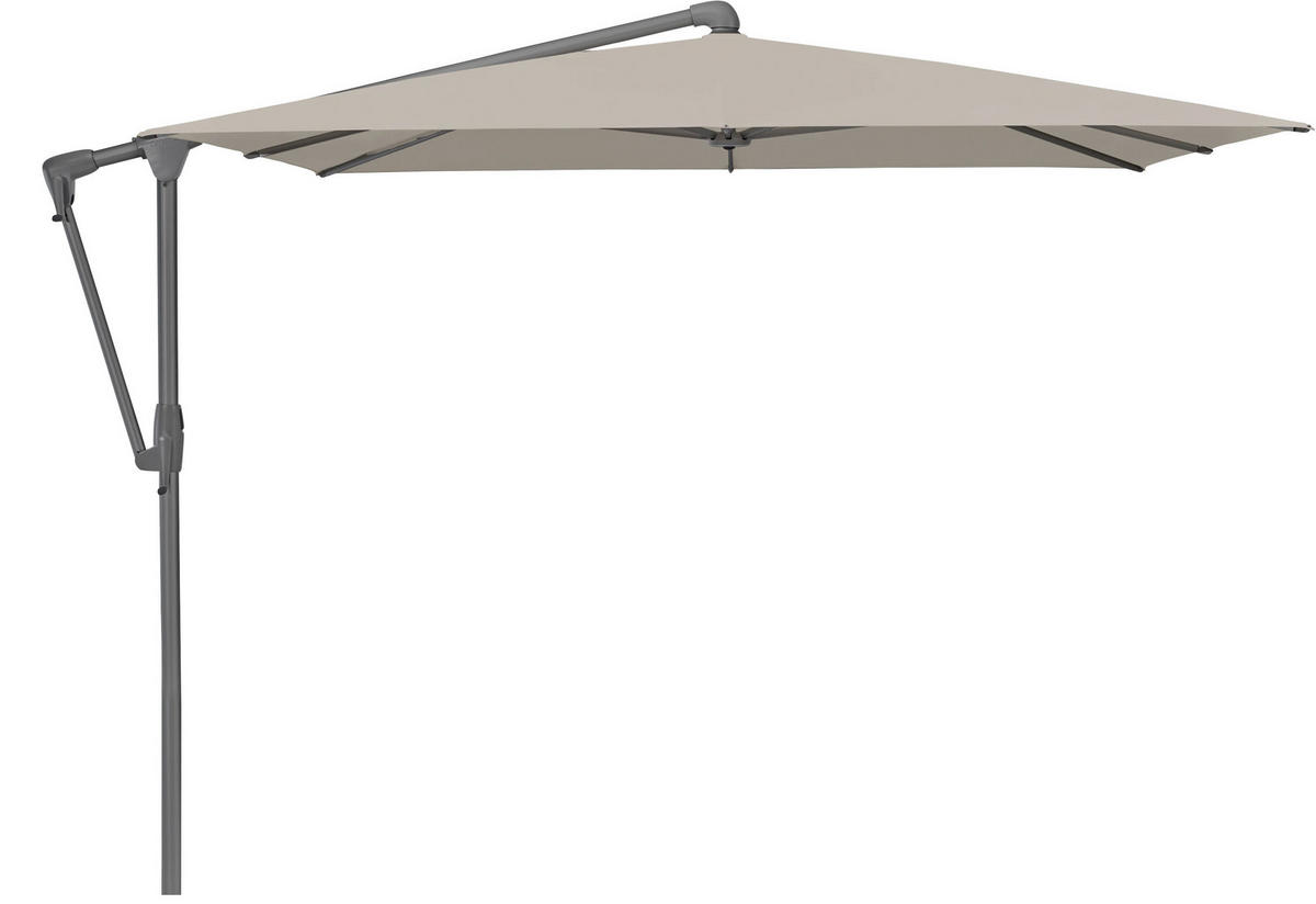 AMPELSCHIRM 270x270 cm Hellgrau  - Anthrazit/Hellgrau, Basics, Textil/Metall (270/270cm) - Glatz