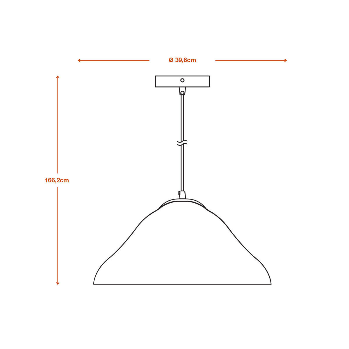 PENDELLEUCHTE 39,6/166,2 cm  - Trend, Papier/Metall (39,6/166,2cm) - Ledvance