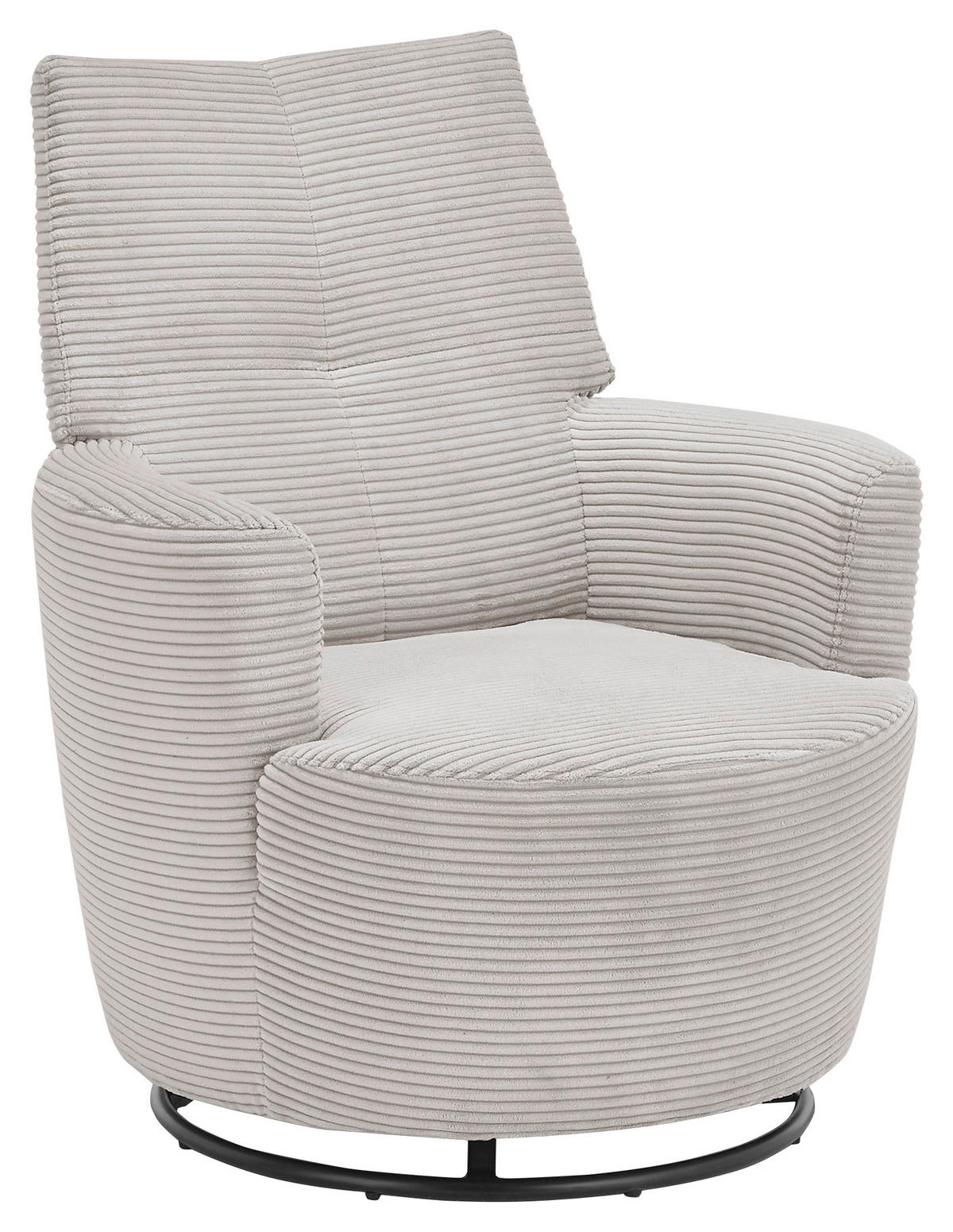 SESSEL Cord Hellgrau    - Hellgrau/Schwarz, Design, Textil/Metall (80/96/88cm) - SetOne by Musterring