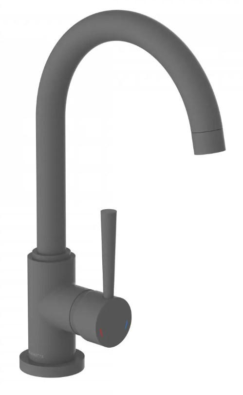 KÜCHENARMATUR  - Anthrazit, Basics, Metall (5,9/34/22,5cm) - Schütte