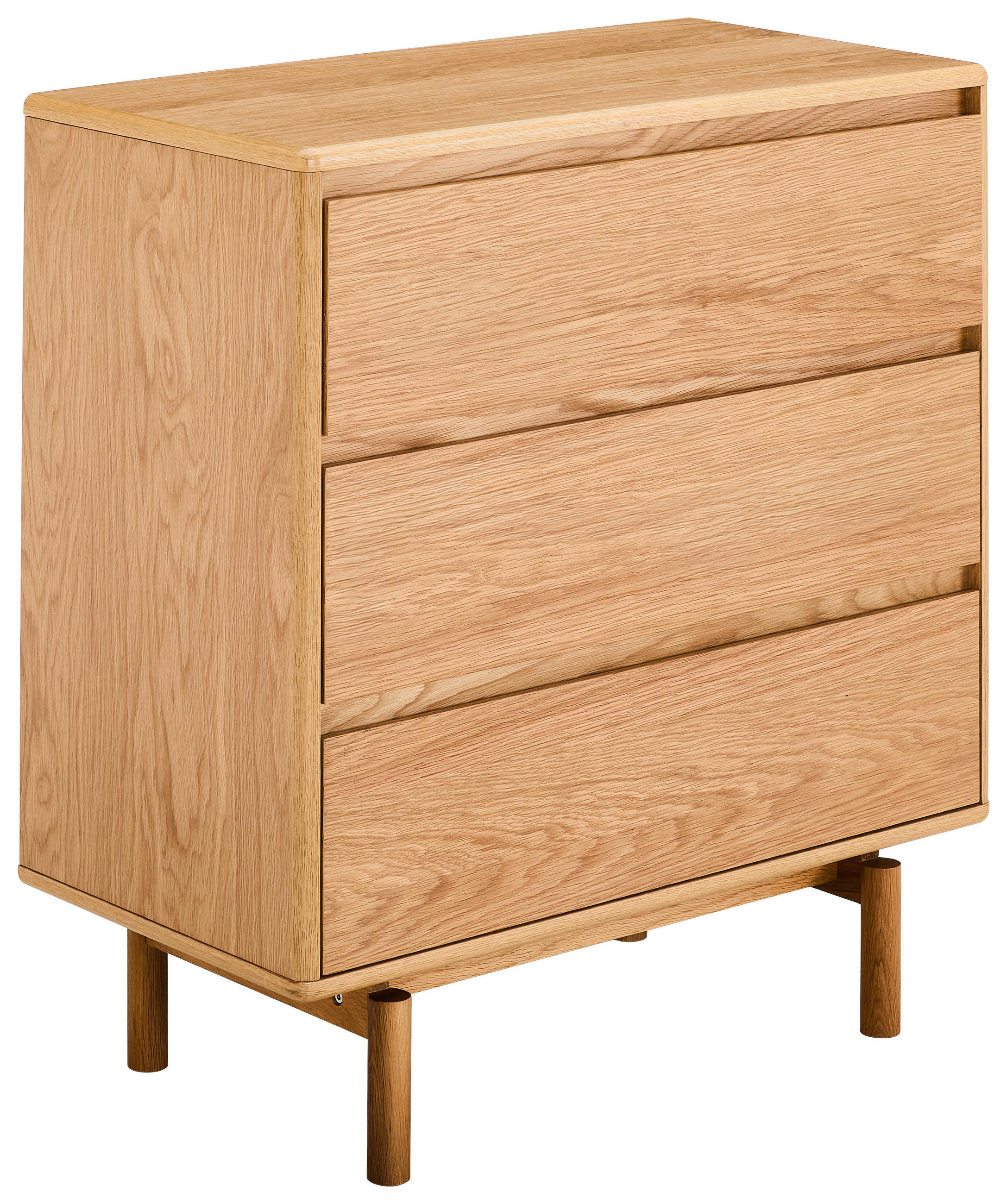 KOMMODE , 80/85,5/40 cm, 3 Schublade(n)  - Naturfarben, Design, Holz/Holzwerkstoff (80/85,5/40cm) - MID.YOU