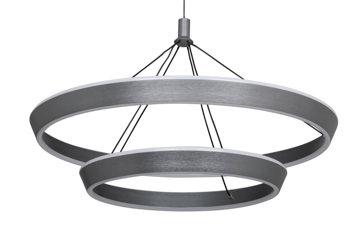 ZÁVĚSNÉ LED SVÍTIDLO, 60/150 cm  - šedá, Lifestyle, kov (60/150cm) - Ambiente