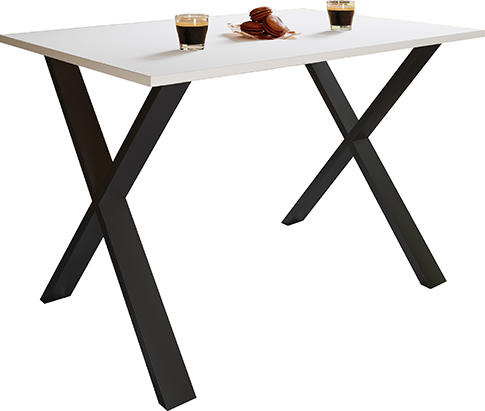 ESSTISCH Weiß  - Schwarz/Weiß, Basics, Holzwerkstoff (110/50/76cm) - MID.YOU