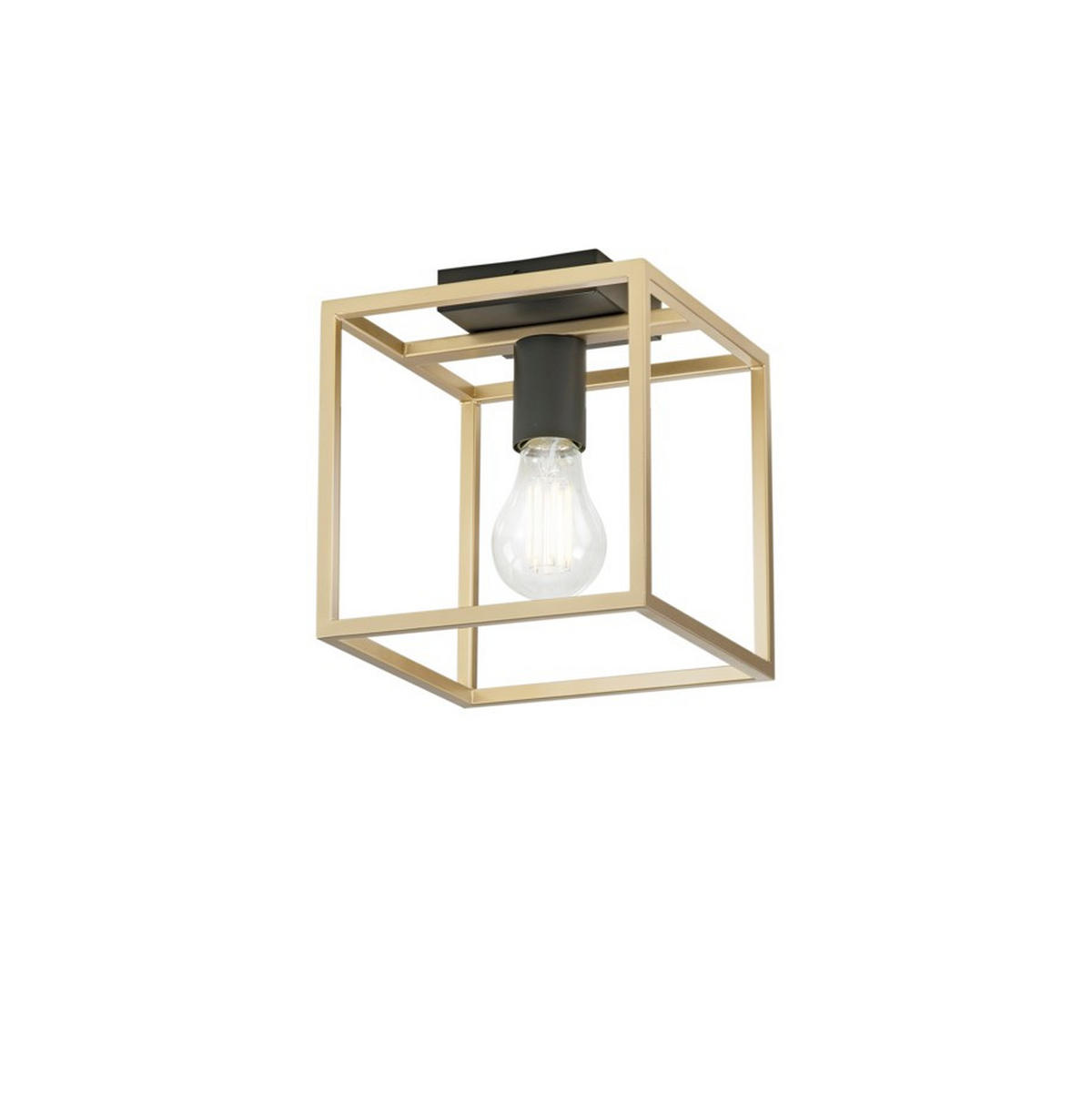 DECKENLEUCHTE    20/20/22,5 cm  - Goldfarben/Schwarz, LIFESTYLE, Metall (20/20/22,5cm)