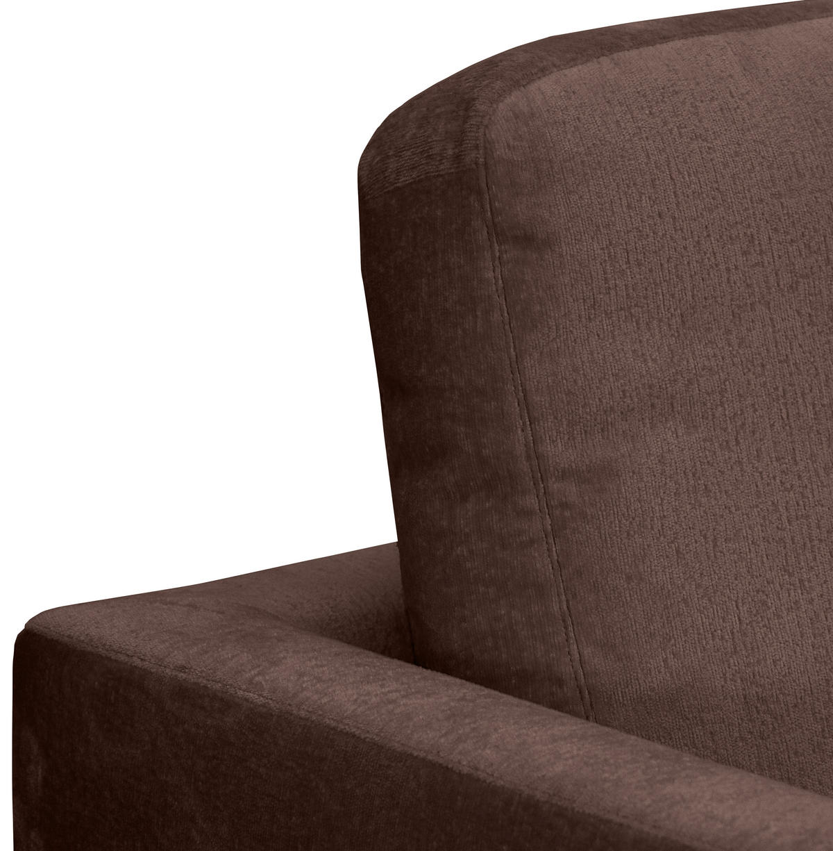 ECKSOFA Braun Chenille  - Silberfarben/Braun, KONVENTIONELL, Textil/Metall (284/143cm) - Carryhome