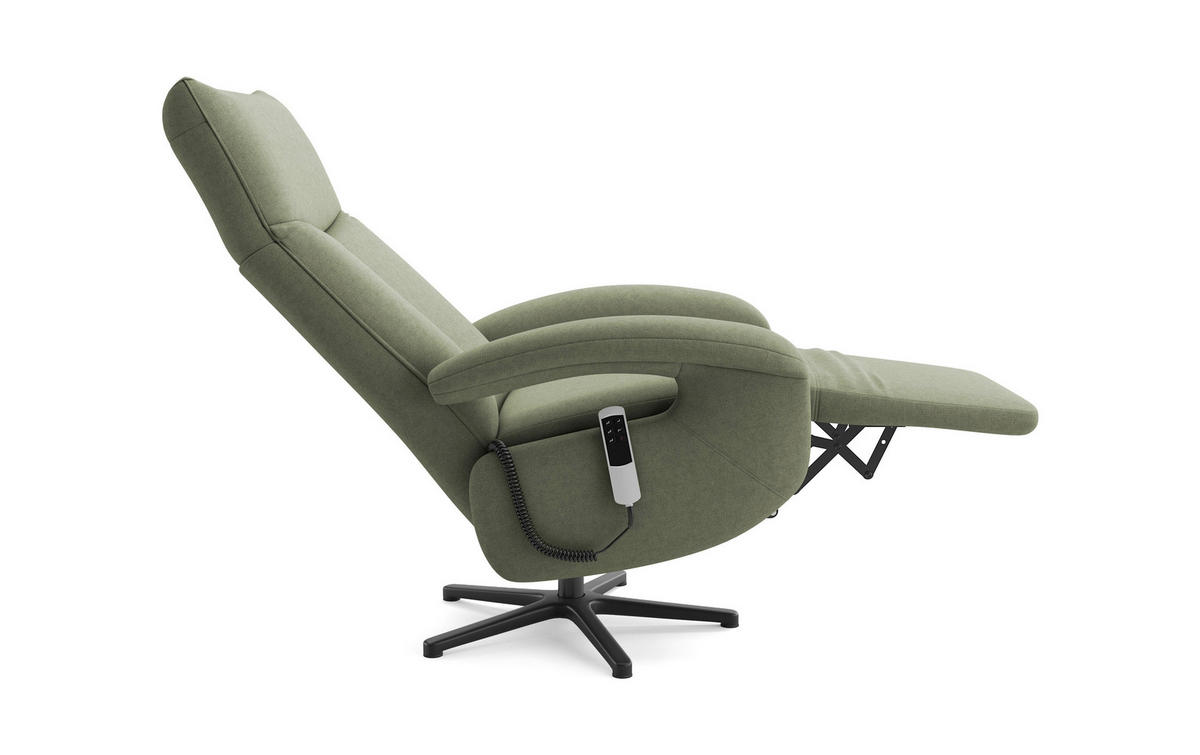SESSEL in Flachgewebe Olivgrün  - Schwarz/Olivgrün, Modern, Textil/Metall (74/112/82cm) - Sit & More