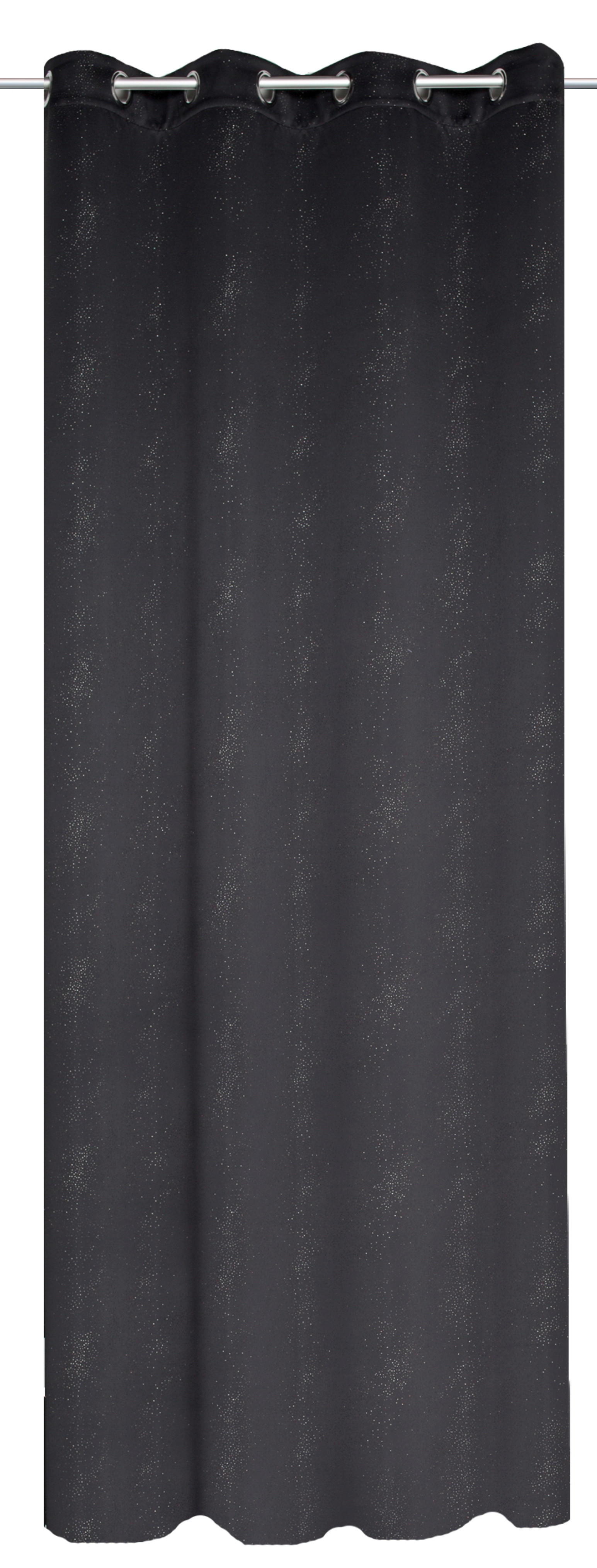 ÖSENSCHAL GALAXY black-out (lichtundurchlässig) 135/245 cm   - Schwarz, Basics, Textil (135/245cm)