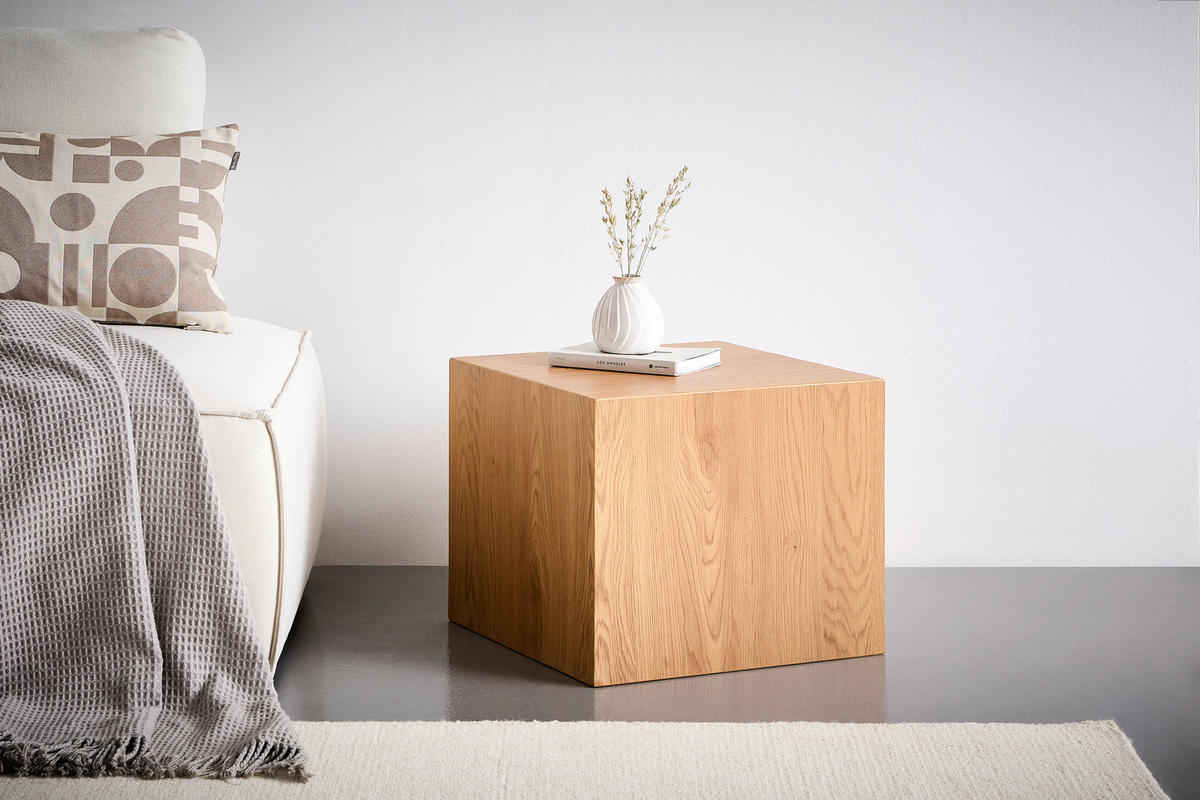 BEISTELLTISCH 48/48/40 cm Eichefarben quadratisch  - Eichefarben, Design, Holzwerkstoff (48/48/40cm) - Xora