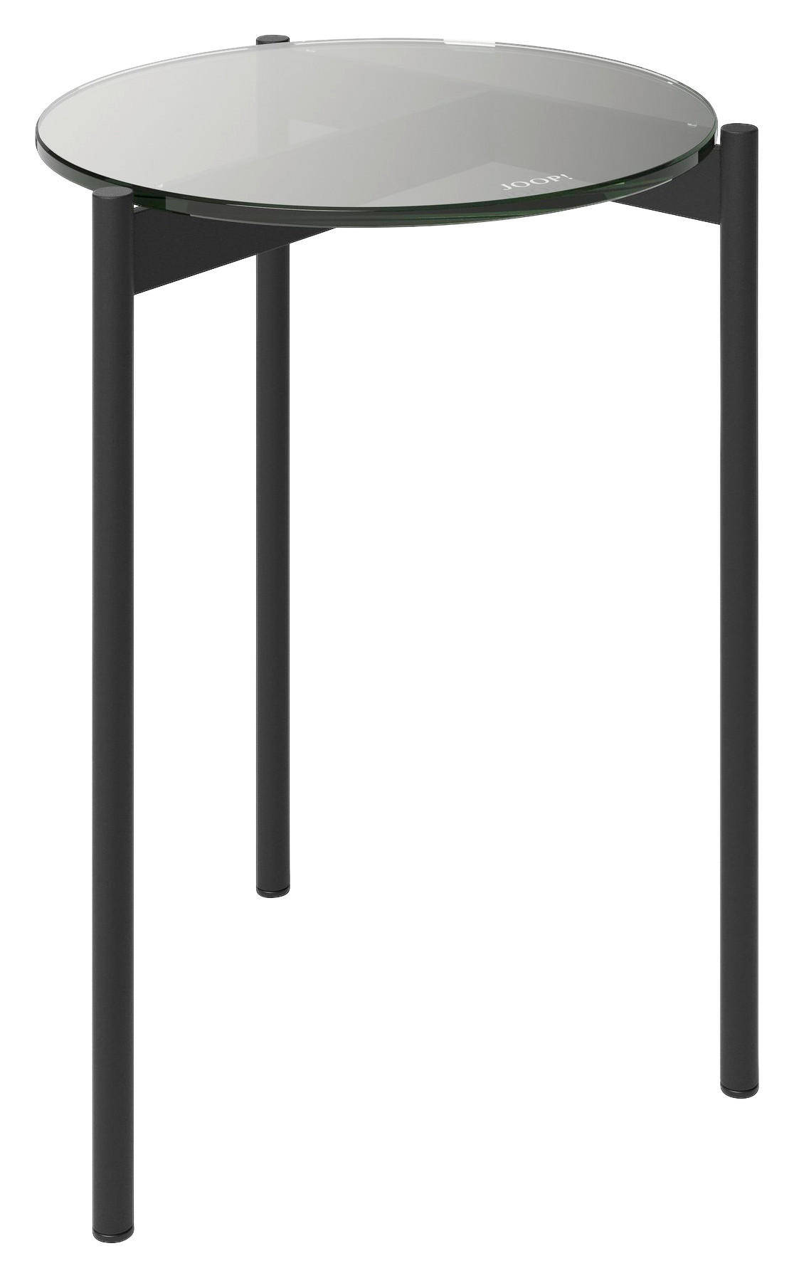 BEISTELLTISCH 40/40/55 cm rund  - Anthrazit, Design, Glas/Metall (40/40/55cm) - Joop!