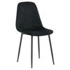 STOLSET 2 styck stål sammet  - svart, Design, metall/textil (44/86/52cm) - Livetastic