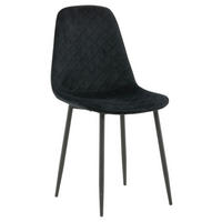 STOLSET 2 styck stål sammet  - svart, Design, metall/textil (44/86/52cm) - Livetastic