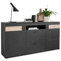 SIDEBOARD  in 180/91,2/44 cm  - Dunkelgrau/Eiche Artisan, Design, Holzwerkstoff/Kunststoff (180/91,2/44cm) - Stylife