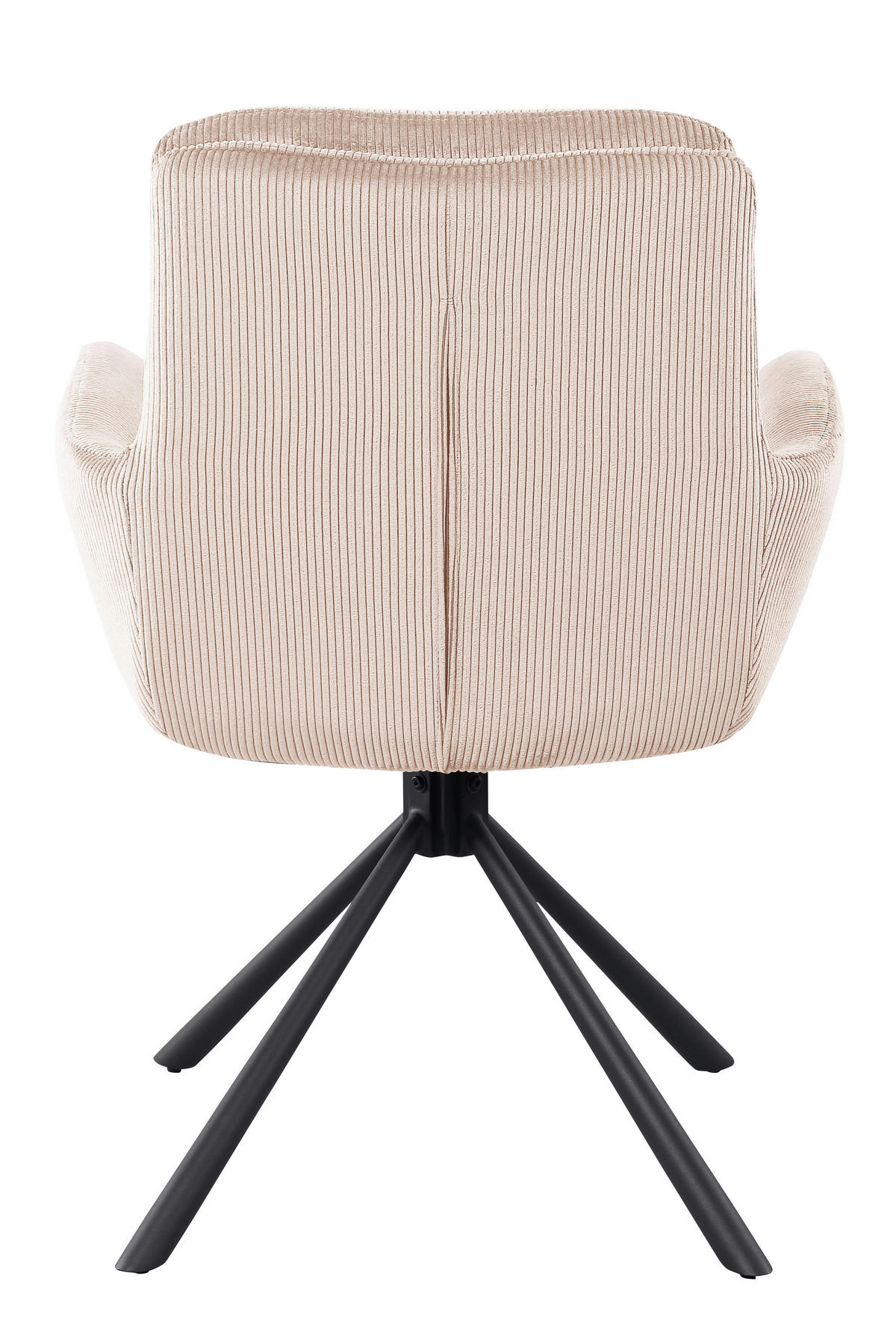DREHSTUHL Cord Beige  - Beige/Schwarz, MODERN, Textil/Metall (60/89/64cm) - Livetastic