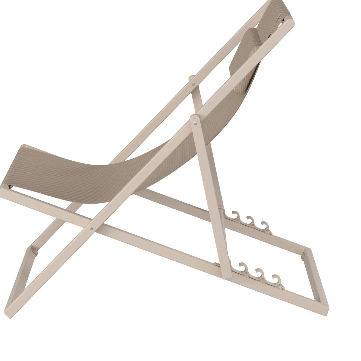 SONNENLIEGE 104/76-93/63 cm  - Creme, MODERN, Textil/Metall (104/76-93/63cm) - Ambia Garden