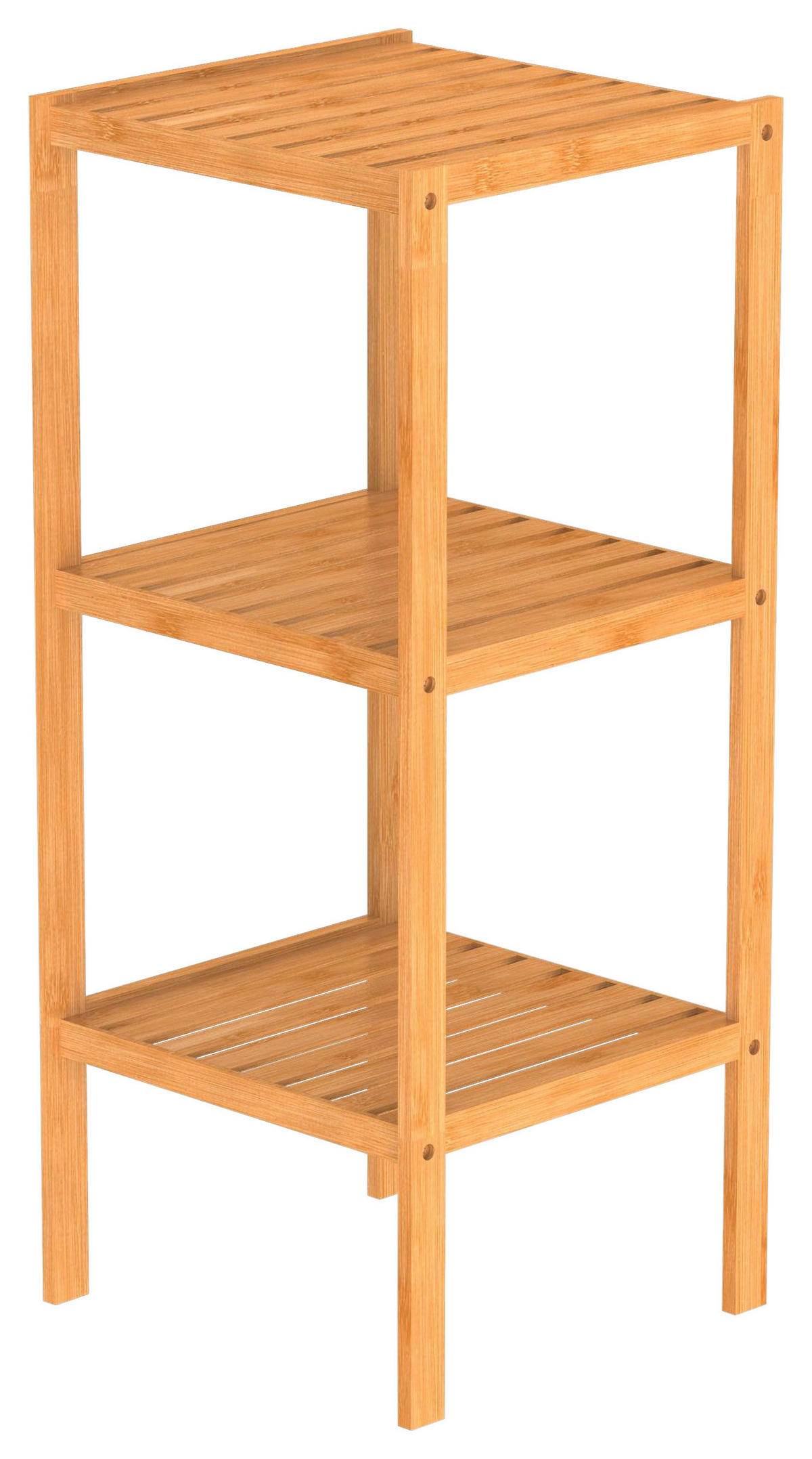 REGÁL DO KOUPELNY, bambus, hnědá - hnědá, Natur, dřevo (34/80/33cm) - Carryhome
