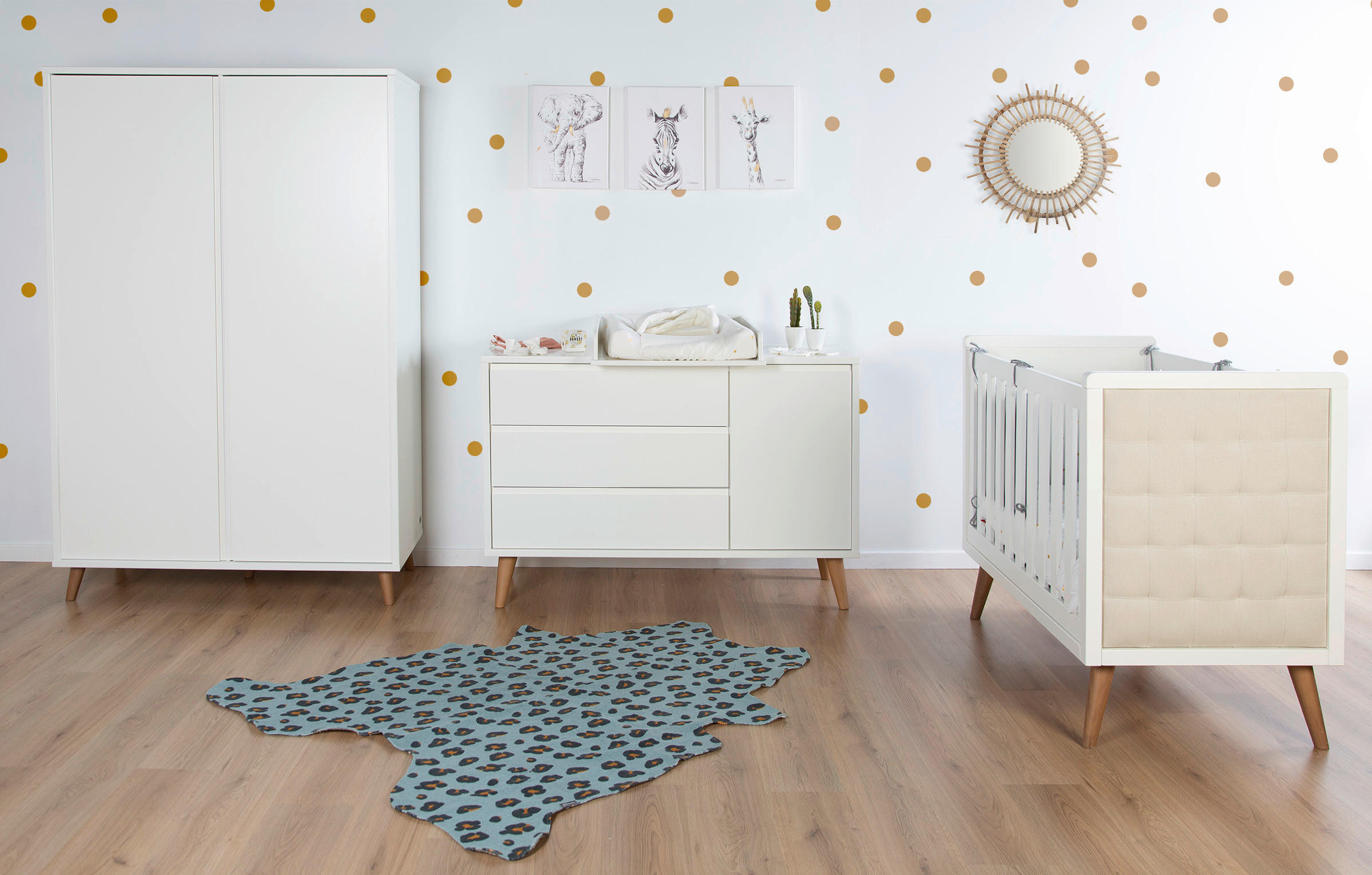 GITTERBETT - Basics (129/67/98cm) - Childhome
