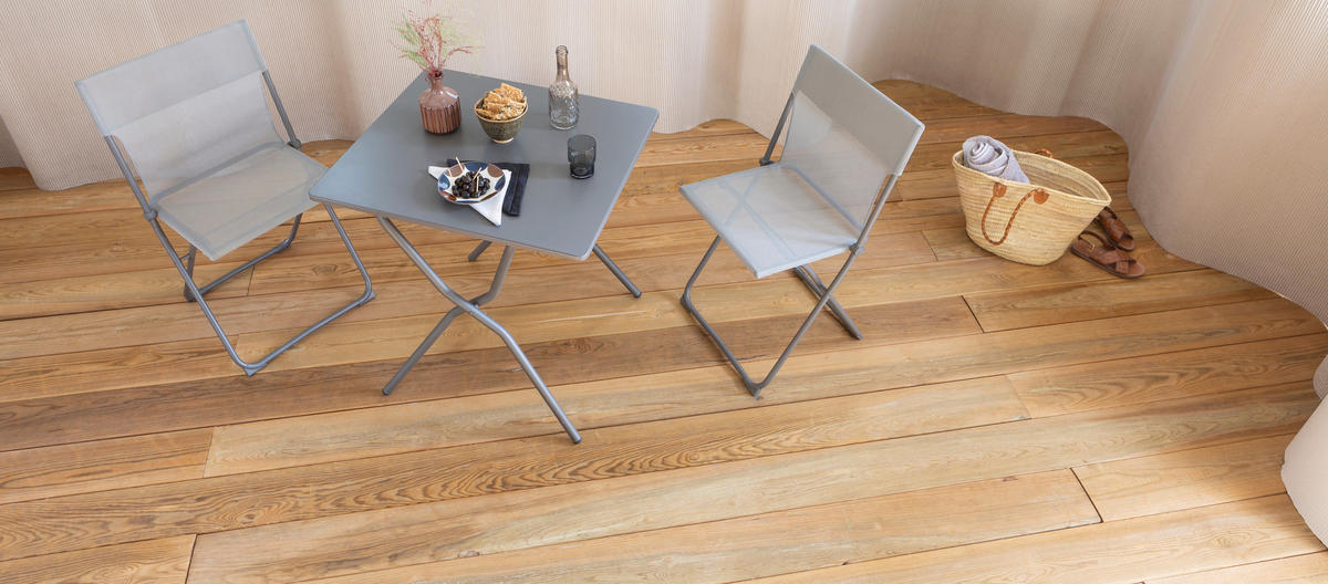 GARTENKLAPPTISCH 70/64/73 cm Metall rechteckig  - Anthrazit/Titanfarben, Basics, Metall (70/64/73cm) - Lafuma Mobilier