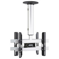 TV-HALTERUNG Silberfarben  - Silberfarben, Modern, Metall (42/50/19cm) - MID.YOU