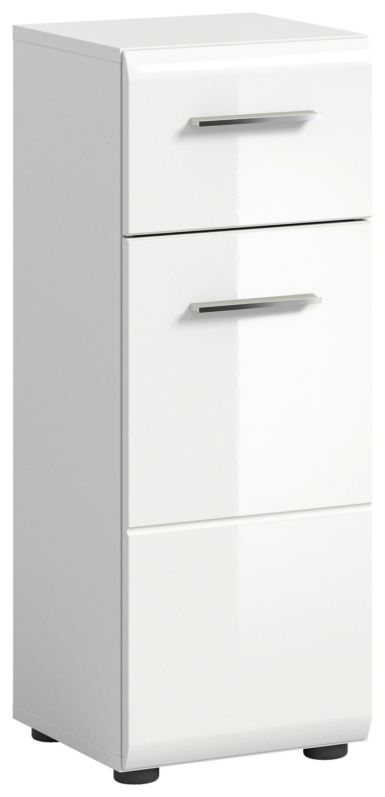 UNTERSCHRANK 30/80/30 cm   - Chromfarben/Weiß Hochglanz, MODERN, Holzwerkstoff/Kunststoff (30/80/30cm) - MID.YOU
