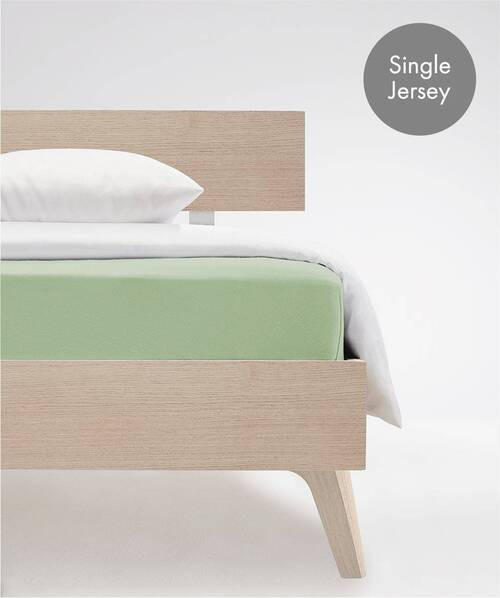 SPANNBETTTUCH Jenny C Single-Jersey  - Grün, Basics, Textil (100/200cm) - Fleuresse