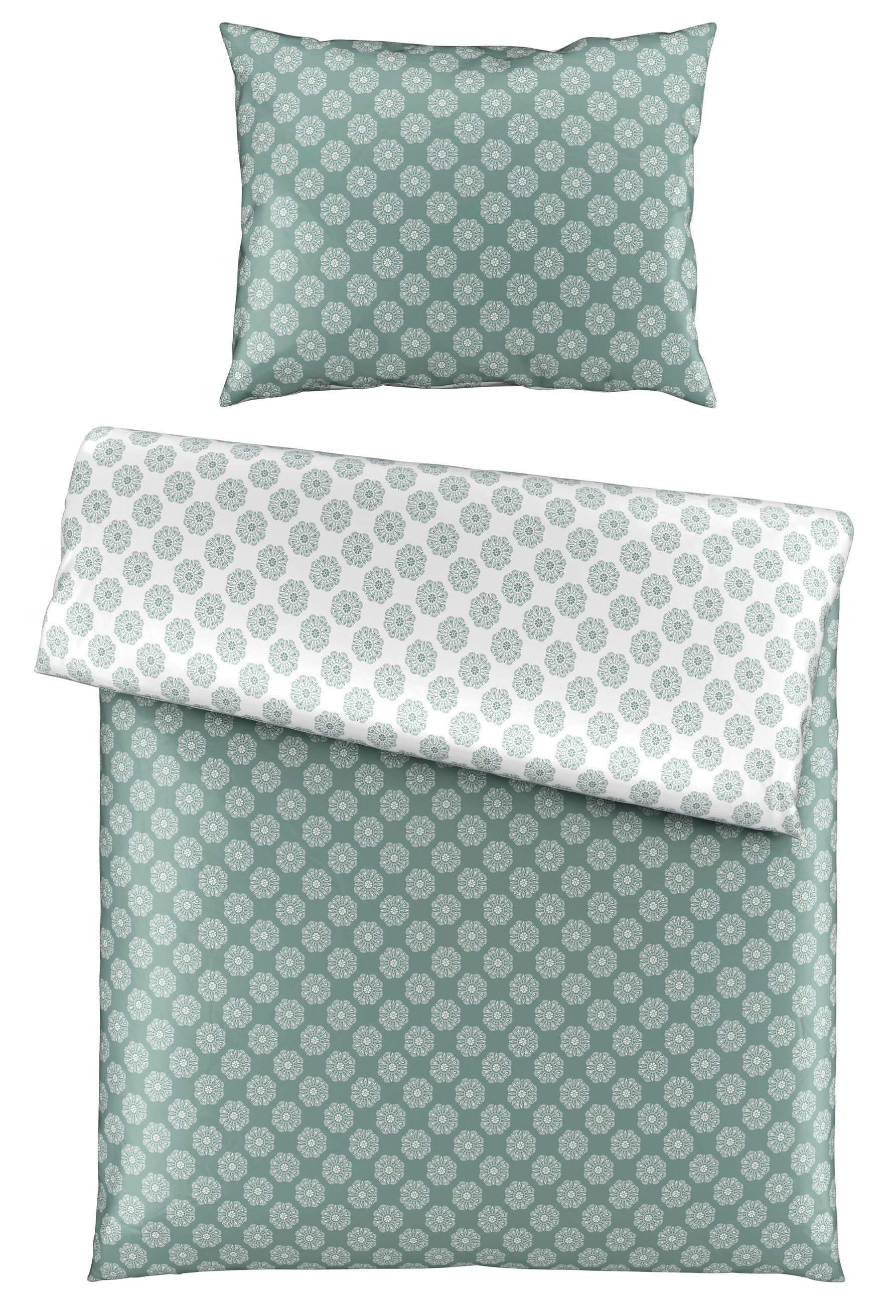 Esposa OBOJSTRANNÁ POSTEĽNÁ BIELIZEŇ, satén, zelená, 140/200 cm