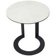BEISTELLTISCH 48/48/50 cm Schwarz, Weiß rund  - Schwarz/Weiß, Design, Glas/Keramik (48/48/50cm) - Dieter Knoll