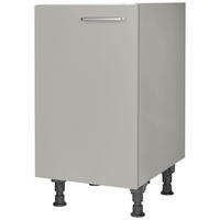 SPÜLENUNTERSCHRANK 45/87/56 cm  in Grau  - Edelstahlfarben/Grau, MODERN, Holzwerkstoff/Metall (45/87/56cm) - Nobilia