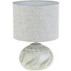 STOLNÍ LAMPA, E14, 16,5/26,5 cm  - bílá/béžová, Natur, textil/plast (16,5/26,5cm) - Marama