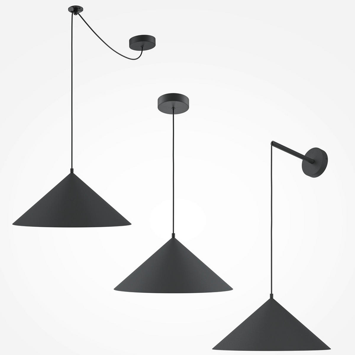 PENDELLEUCHTE 15,5/35/38 cm    - Schwarz, Modern, Metall (15,5/35/38cm) - MAYTONI