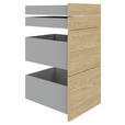 SCHUBLADENSET 45,3/83/46,8 cm Eichefarben  - Eichefarben, KONVENTIONELL, Holzwerkstoff (45,3/83/46,8cm) - Hom`in