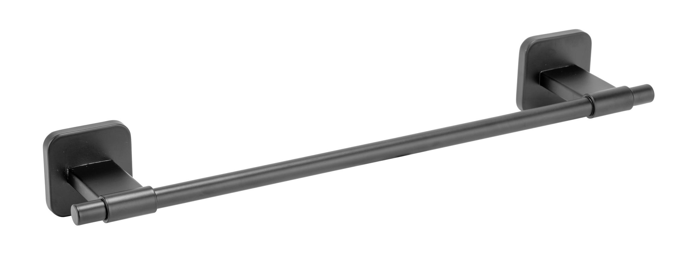 HANDTUCHSTANGE Schwarz  - Schwarz, KONVENTIONELL, Metall (40,5/7,5/5,5cm) - Wenko