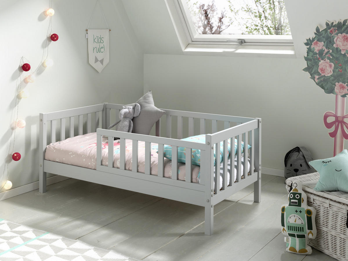 KINDER-/JUNIORBETT - Grau, MODERN, Holz (70/140cm) - MID.YOU
