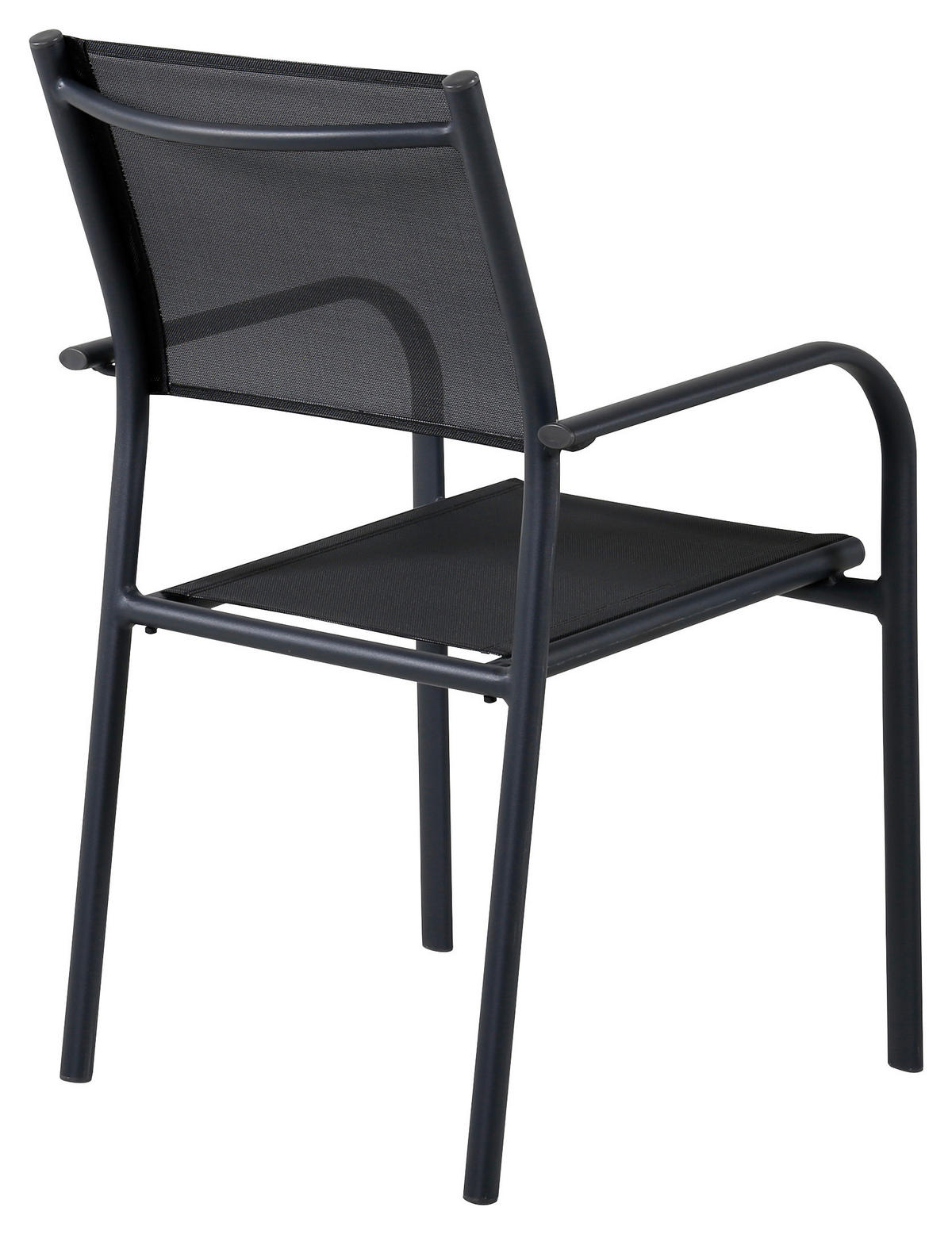 STAPELSESSEL Aluminium Schwarz  - Schwarz, KONVENTIONELL, Metall (56/90/55cm) - Gardenson
