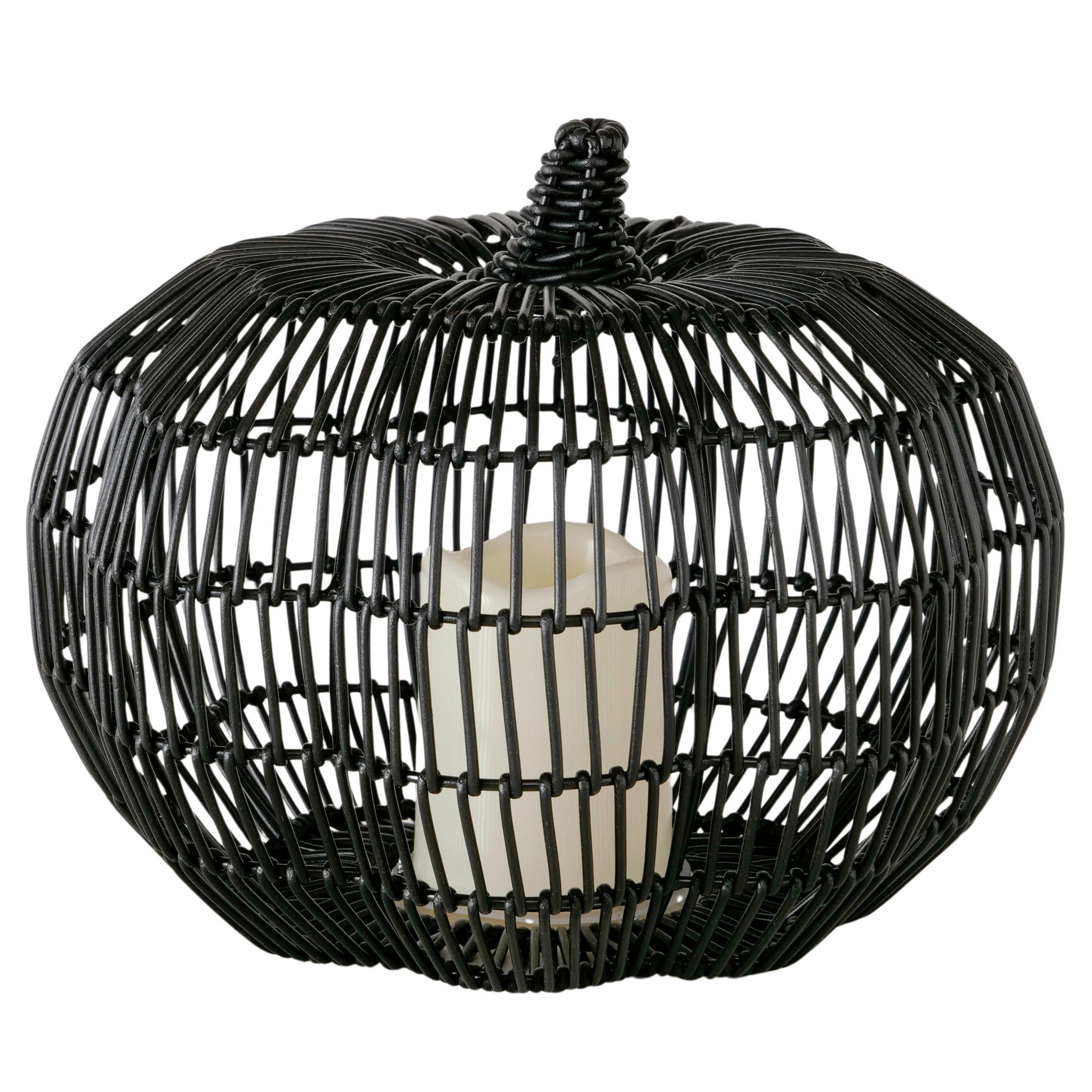 DEKOKÜRBIS - Schwarz, LIFESTYLE, Kunststoff/Metall (32/24cm)